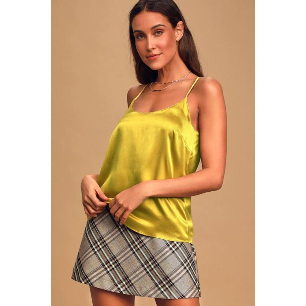 Lulu's Lime Green Satin Camisole